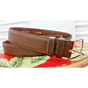Men's Brown Leather Belt SWANK Imported Cowhide Go